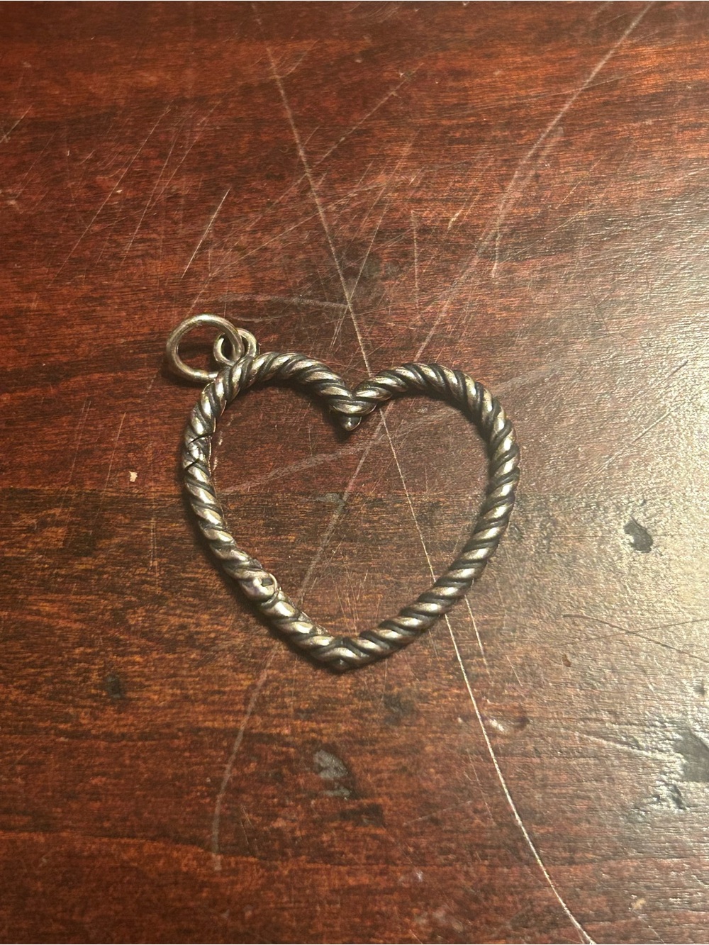 James Avery 925 Sterling Changeable Heart Charm Holder Pendant